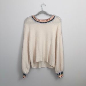 MADEWELL Bell Sleeved Rainbow Sweater